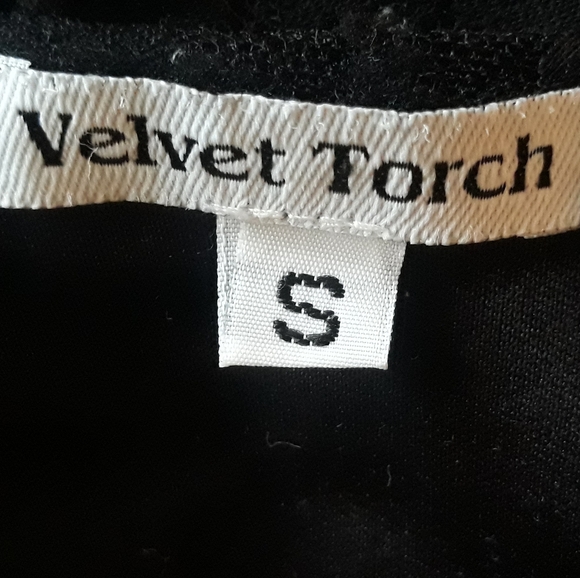 Vintage 1990's Velvet Torch Black Lace Overlay Bodycon Mini Dress - Size Small - Picture 3 of 13